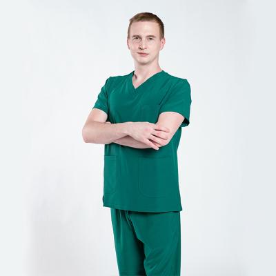 China Custom Made Clinic Uniform Isolation Gown Clothes Hand Brush Operating Room Uniforms Nurse Medical Hand Clothes Washing Short Sleeves Scrubs for sale