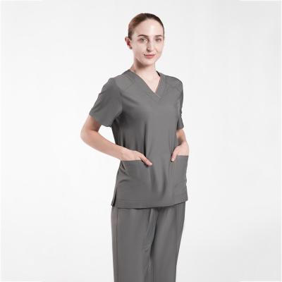 China Cost Effective Colorfast Medical Unform Non Stick Wool Operating Room Beauty Salon Staff Spandex Hospital Grade Hand Wash Clothes for sale