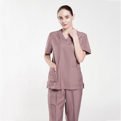 China New Medical Unform Breathe High-elastic Thin Clothes Hand Wash Doctor Hospital Staff Polyester Short Sleeve Hospital Sanatorium Spa for sale