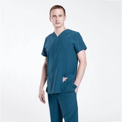 China Medical Unform Discounted Machine Wash Hospital Staff Odorless V-Neck Medical Clinic Polyester Spandex Hand Wash Medical Suit for sale