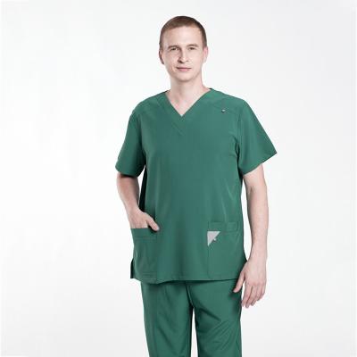 China New Arrival Anti-Pilling Medical Elastic Beauty Center Uniform Doctor Surgeon Spandex Hand Washing Hospital Clinic Uniform for sale