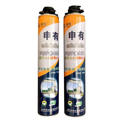 중국 열기 저항하는 750ML 1성분 경화제 Pu 거품 분무 접착제 판매용