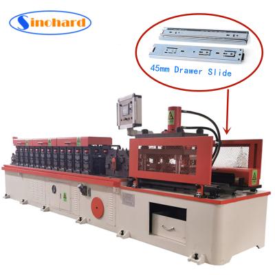 China Factory High Speed 45mm Ball Bearing Drawer Slide Telescopic Drawer Slide Making Machine for sale