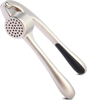 China Sustainable Silver Garlic Press Garlic Mincer Made of Plastic and Stainless Steel, Garlic Crusher Easy to Squeeze Easy to Clean for sale