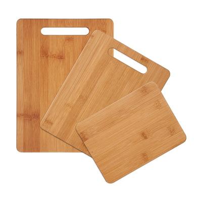China Sustainable Cutting Board Bamboo Wooden Chopping Board Block 3-Piece Bamboo Cutting Board Set of 3 Assorted Sizes Brown for sale
