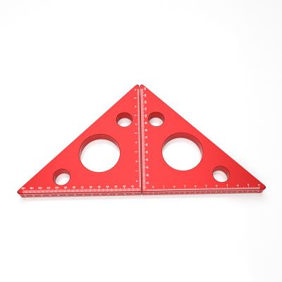 China Aluminum Alloy Durable Lightweight Universal Woodworking Tools Triangle Ruler Size Ruler Hardware Auxiliary Tools for sale