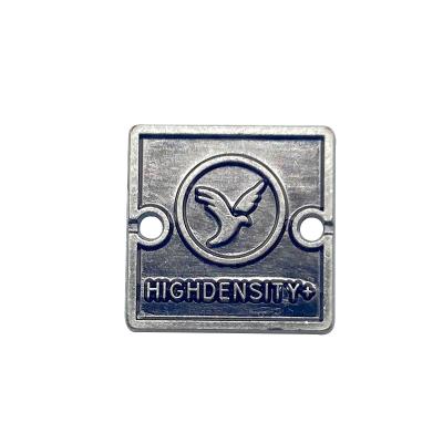 China Sustainable High Quality Engraved Custom Logo Apparel Labels Metal Label For Sewing for sale