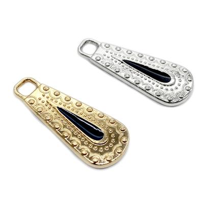 China Custom High Quality Modern Detachable Zipper Puller Logo Nickel Free Engraved Custom Metal Logo Zipper Puller For Bag for sale