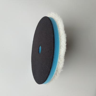 China 6 inch wool car bodies Japanese long disc car polishing wool polishing pad for sale