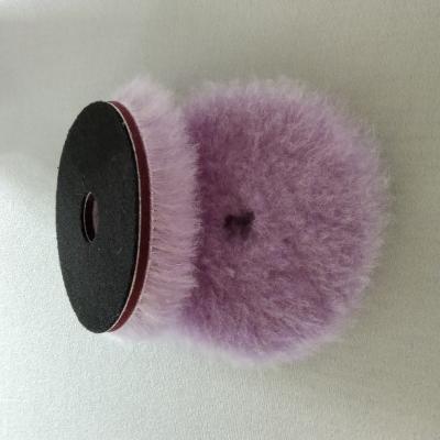 China Car bodies 5 - inch used for polishing, purple wool pad with heat dissipation holes, car polishing pad for sale
