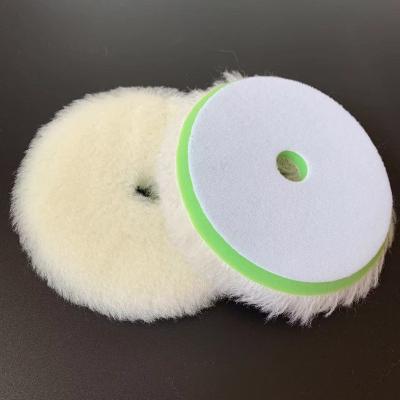 China Body Shops Best Selling Korea Wool High Quality Polishing Pad Automotive Care Sponge Wool Soft Pneumatic Waxing Pad 5 Inch Long for sale