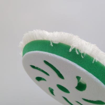China Wheel Beauty Auto Body Polishing Microfiber Polishing Pad Waxing Pad 5 Inch Self-adhesive Buffing Pad for sale