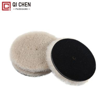 China Car Body Car Polishing Pad 5 Inch Wool Disc Self-adhesive Wool Polishing Buffing Pad for sale