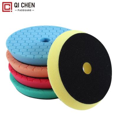 China Chinese High Quality Car Body Diamond Polishing Pad Sponge Cutting, Polishing and Finishing 3 Step Self Adhesive Sponge Pad for sale