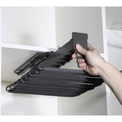 China Minimalist Pull Out Pants Rack Pants Hanger Bar Clothes Organizers For Closet for sale