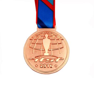 China China Zinc alloy casting gold silver and bronze event medals stainless steel bodybuilding race honor medal for sale
