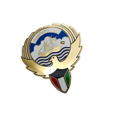 China Europe qihui custom government enamel pin badge bronze sculpture coins and commemorative medals for sale