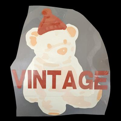 China Wholesale Design Popular Design Heat Transfer Stickers Washable For Clothes Back for sale