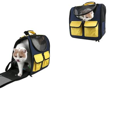 China Other 2023 Outdoor Hot Selling Simple Travel Reusable Dog Bags Travel Cat Carrier Bags Portable Pet Backpack for sale