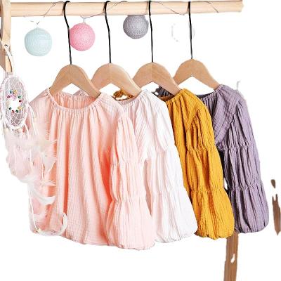 China Wholesale Breathable Girls Full Sleeve Baby Blouse Printed Long Sleeve Cotton Clothes For Girl Casual Summer Design O-Neck Kids Clothing New for sale