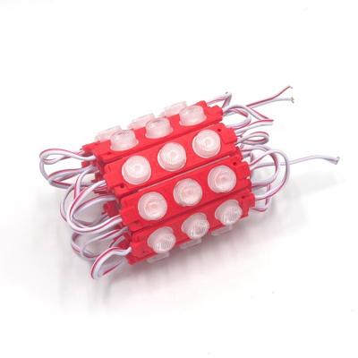 China AlGaInP side lights 3leds 3W led module led Edge lit led advertising light box 3 led module 24V DC 12V 3030 7520 IP65 for sale