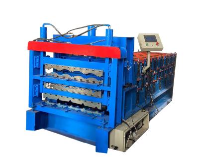 China Factory Three-Layer Steel Color Tile Roll Forming Machine Cold Bending Roof Panel for sale