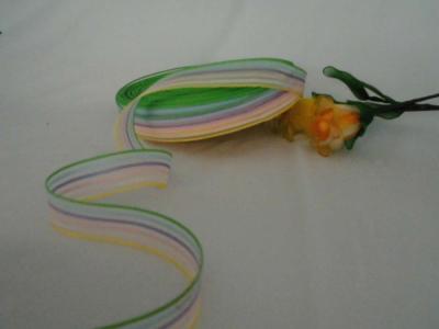 China Exotic fantasy wood Polyester Stripe Transparent Fish Silk Ribbons for sale