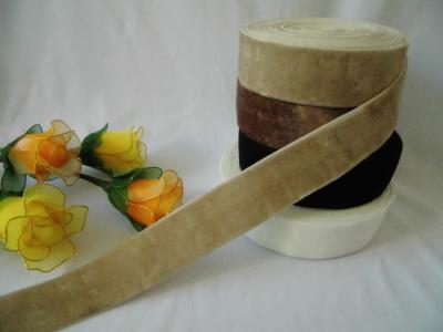 China Stock solid color velvet ribbons Garment Accessories Velvet ribbons for sale