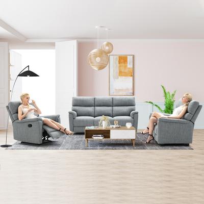 China Convertible MANWAH ENCOURAGE Foldable Indoor Customized Furniture Recliner Sofa Set for sale