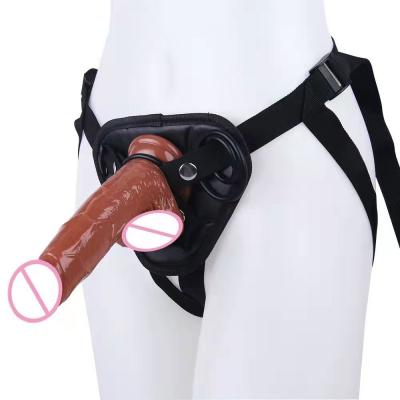 China Realistic TPR Lesbian Strap On Penis For Women Skin Friendly for sale