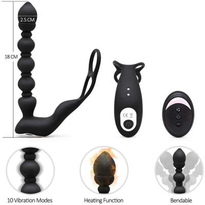China 10 Speed Remote Vibrating Butt Plug Silicone Male Masturbator for sale