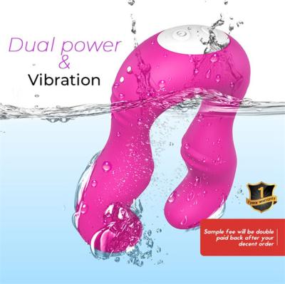 중국 RoHS G Spot Dildo Vibrator 섹스 토이 9 모드 Silent Clit Stimulator Rose 판매용