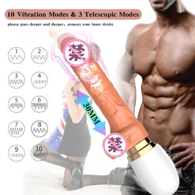 Chine 3 vibrations automatiques télescopiques de la machine 10 de masturbation de modes à vendre