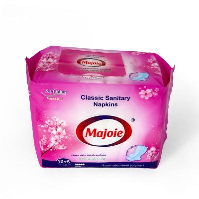 China Customized Brand Night Use Women'S Period Pads Sanitary Napkin Wholesale Lady Organic Cotton Sanitary Napkin Anion for sale
