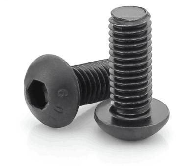 China Grade 10.9 Steel American End-Tooth Hex Socket Head Half Round Head Bolt With Mushroom Head 5/16-24*3/4 for sale