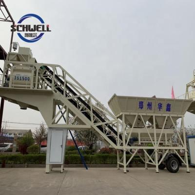 China Portable Construction Projects 90m3/h Mobile Concrete Batching Plant For Sale for sale
