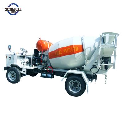 China Good quality 3tons complete small concrete mixer truck cement car for sale