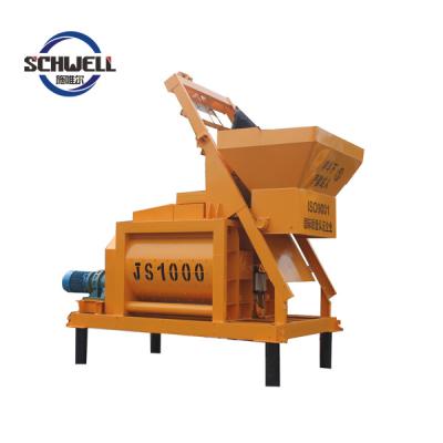 China Electric Twin Shaft Concrete Mixer Machine JS1000 For Sale 1600 L for sale