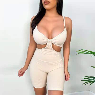 China 2021 New Style Anti-Pilling Shoulder Strap Thin-Fitting Vest Solid Cavity Sportswear and Streetwear One-Piece Gaiters for sale