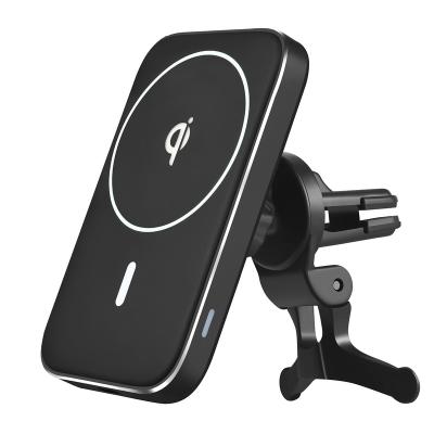 China Uniqe & OEM kc M6 Patent Qi Magnetic-Safe Magnetic Wireless Mobile Phone Holder Car Wireless Charger For iPhone 12/iphone 13 for sale