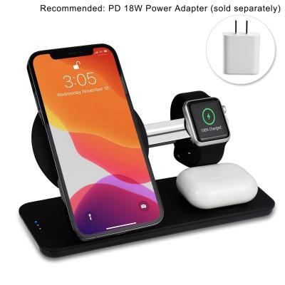China Uniqe & Itian Patent 2021 New Magnetic 3 in 1 Wireless Charger Qi Wireless Charger Stand for iPhone 12 Series for AirPods for Apple Watch for sale