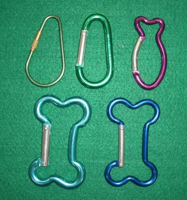 China Aluminum Carabiner AISI304 / 316 Stainless Steel Snap Spring Hook Silver Color for sale