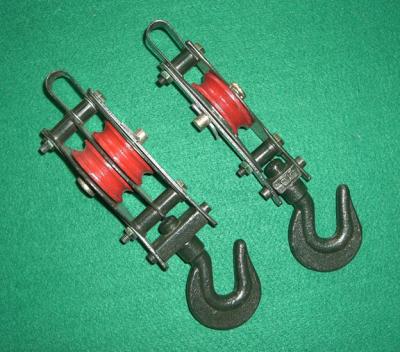 China Construction works Double Wheel Wire Rope Pulley Heavy Duty Single Pulley Block for sale