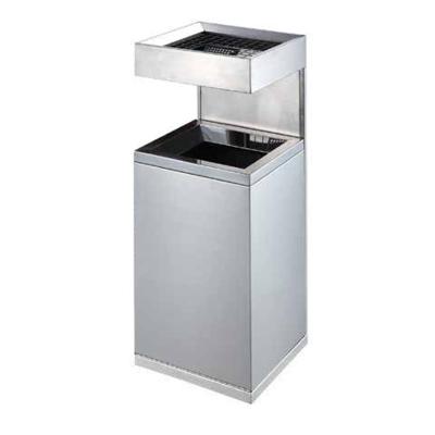 China Sustainable Ready To Ship Very Good Quality Open Top Commercial Mall Hotel Standing Stainless Steel Trash Can for sale