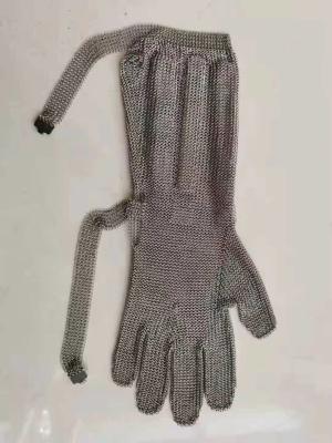 China Long sleeve Stainless steel CUT RESISTANT GLOVES ring mesh chain mail mesh auti-cutting safety gloves S M L XL XXL for sale