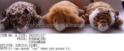 China Customized cute and lively plush stuffed animals sit or cushion can speak