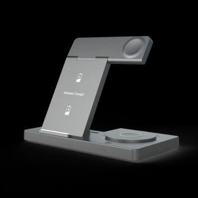 中国 3レベル折りたたむワイヤレス充電ステーション 3Wウォッチ充電 夜光機能 販売のため