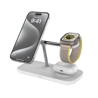 Chine 2025 Nouveau chargeur sans fil T255 Chargeur rapide 15W/10W Prise en charge d'une série d'iPhone et d'Iwatch à vendre