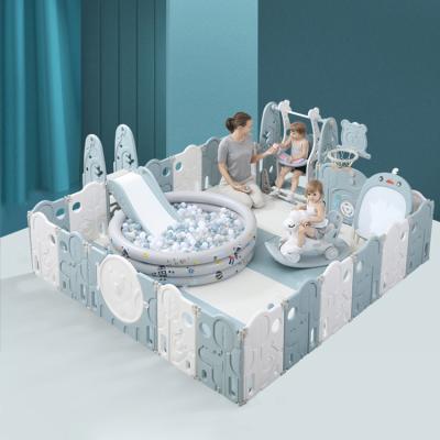 China New Design Modern Kids Park Blue White Children Play Fences Portable Fences For Kids for sale