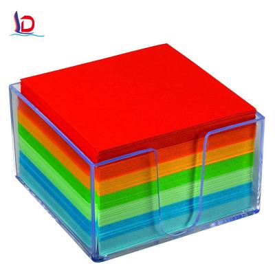 China Loose Leaf Desktop Note Cube Assorted Colors Memo Pad 500 Sheets for sale